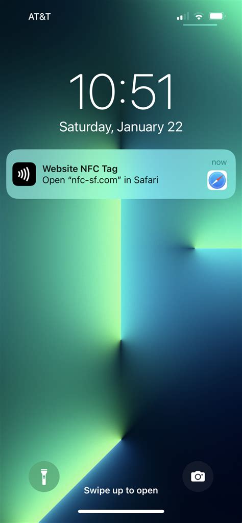 website nfc tag notification